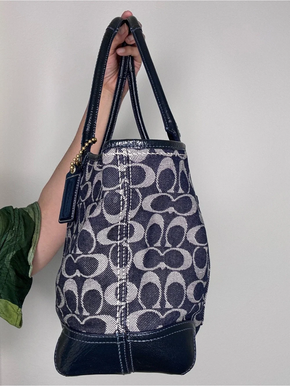 Coach Denim Bleecker Tattersall PRISTINE